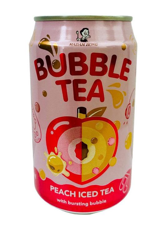 Madam Hong Bubble Tea Peach 320ml, iced tea, soft drink 