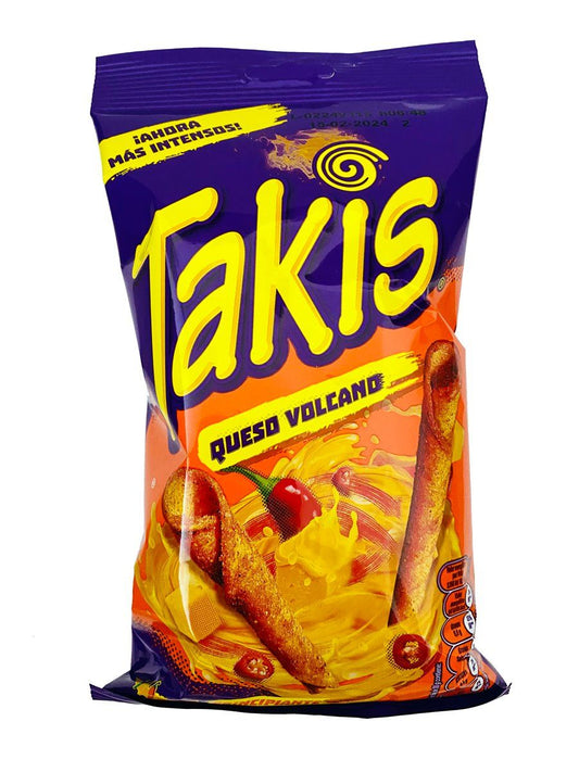 Takis Queso Volcano 90g Tortilla Chips, Hot Chilli Pepper, Scharf, Snack