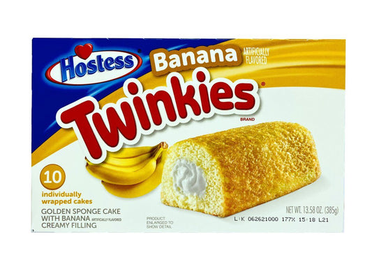 Hostess Twinkies Banane 385g, Kuchen, Creamy Cake, amerikanische Süßigkeiten, USA